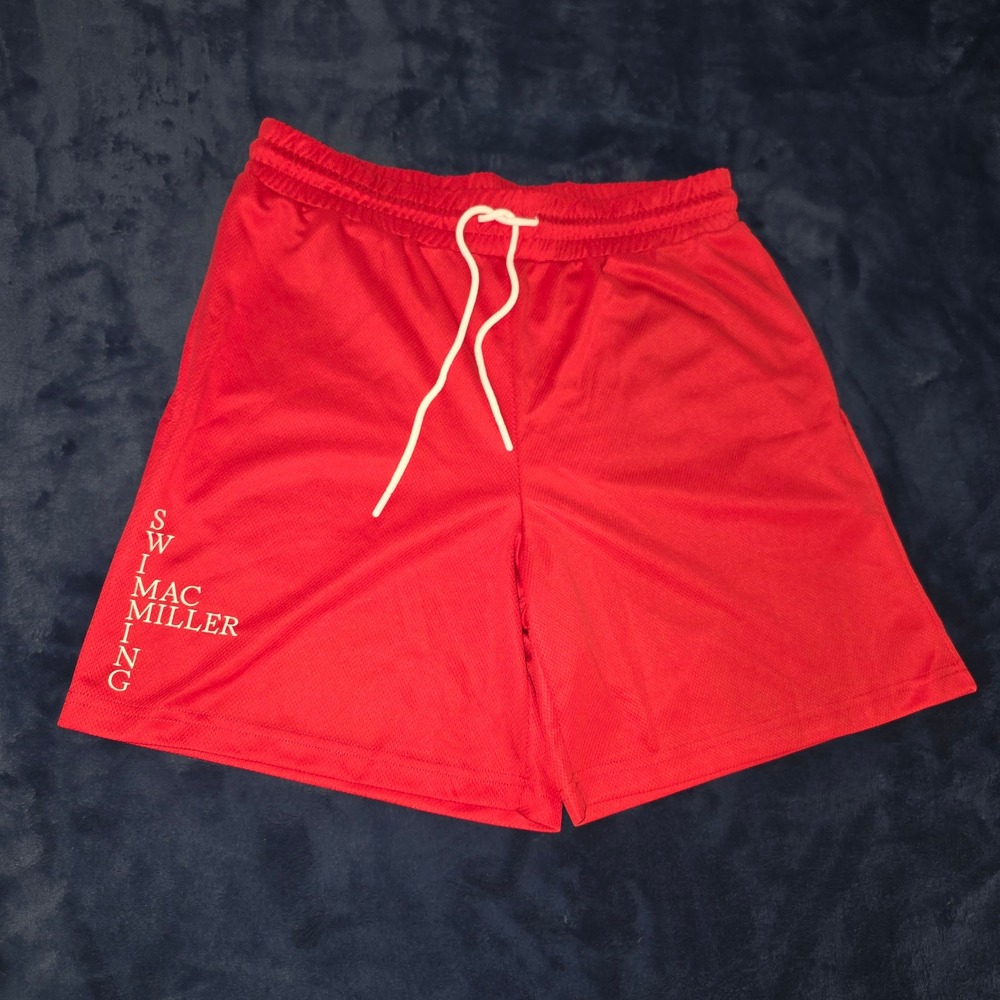 Mac Miller Swimming Red Mesh Basketball Shorts Official Merch Mens Small